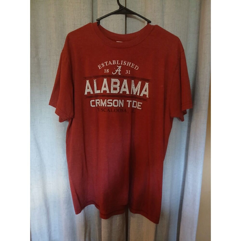 Alabama Crimson Tide T-Shirt Mens XL New Agenda Tuscaloosa Distressed Red
